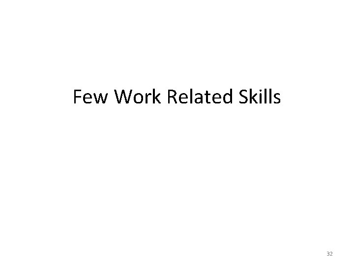 Few Work Related Skills 32 