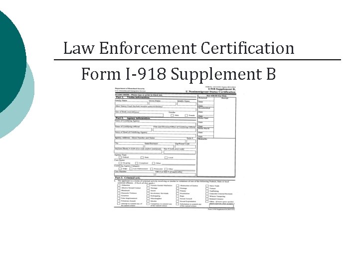 Law Enforcement Certification Form I-918 Supplement B 