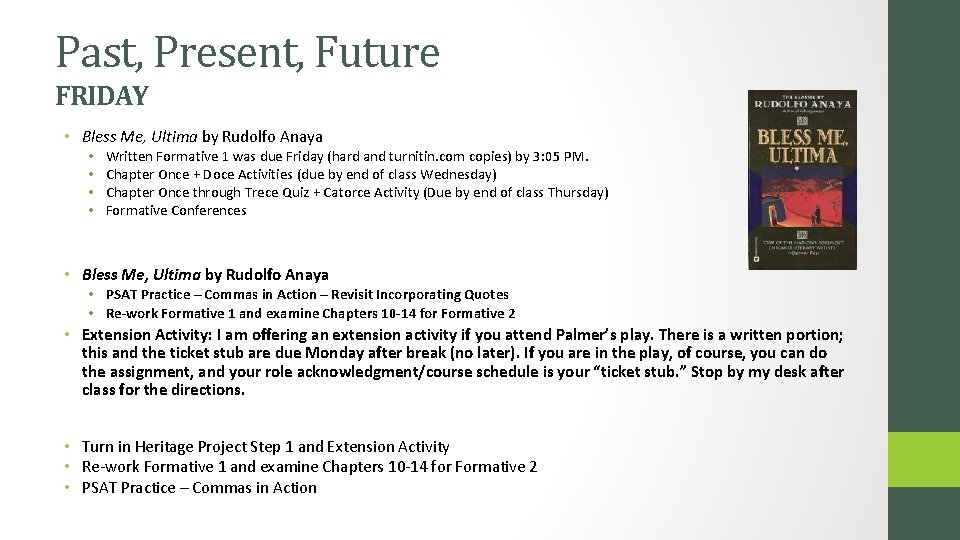 Snow Day Monday Hook Housekeeping Homework How Was