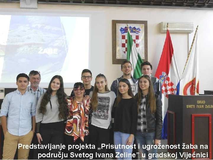 Predstavljanje projekta „Prisutnost i ugroženost žaba na području Svetog Ivana Zeline” u gradskoj Vijećnici