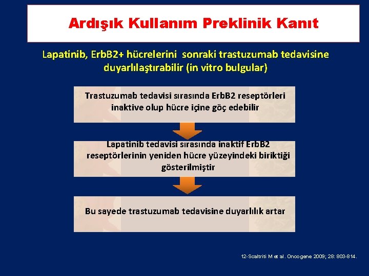 Ardışık Kullanım Preklinik Kanıt Lapatinib, Erb. B 2+ hücrelerini sonraki trastuzumab tedavisine duyarlılaştırabilir (in Ardışık Kullanım Preklinik Kanıt Lapatinib, Erb. B 2+ hücrelerini sonraki trastuzumab tedavisine duyarlılaştırabilir (in