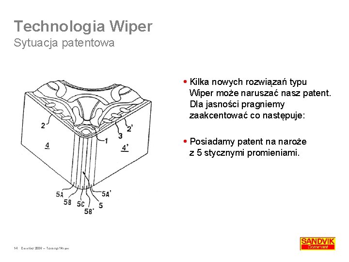 Technologia Wiper Sytuacja patentowa Kilka nowych rozwiązań typu Wiper może naruszać nasz patent. Dla