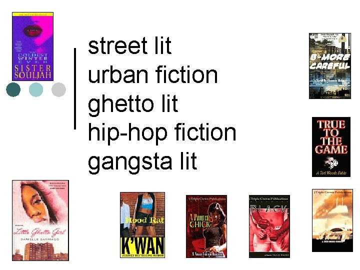 street lit urban fiction ghetto lit hip-hop fiction gangsta lit 