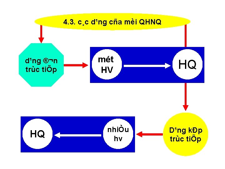 4. 3. c¸c d¹ng cña mèi QHNQ d¹ng ®¬n trùc tiÕp HQ mét HV