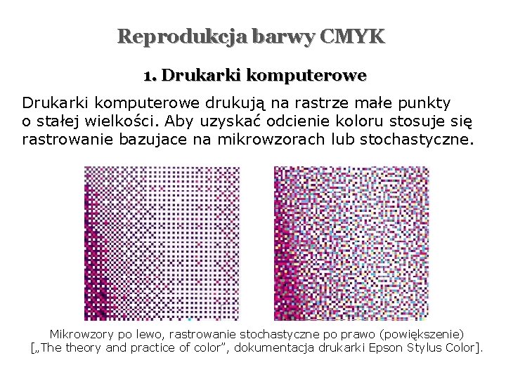 Podstawy grafiki komputerowej Modele barw WYKAD 1 B