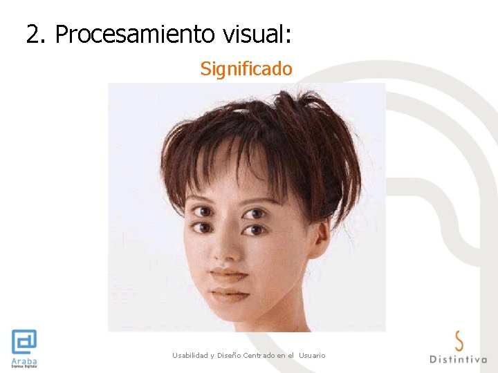 2. Procesamiento visual: Significado Usabilidad y Diseño Centrado en el Usuario 2. Procesamiento visual: Significado Usabilidad y Diseño Centrado en el Usuario