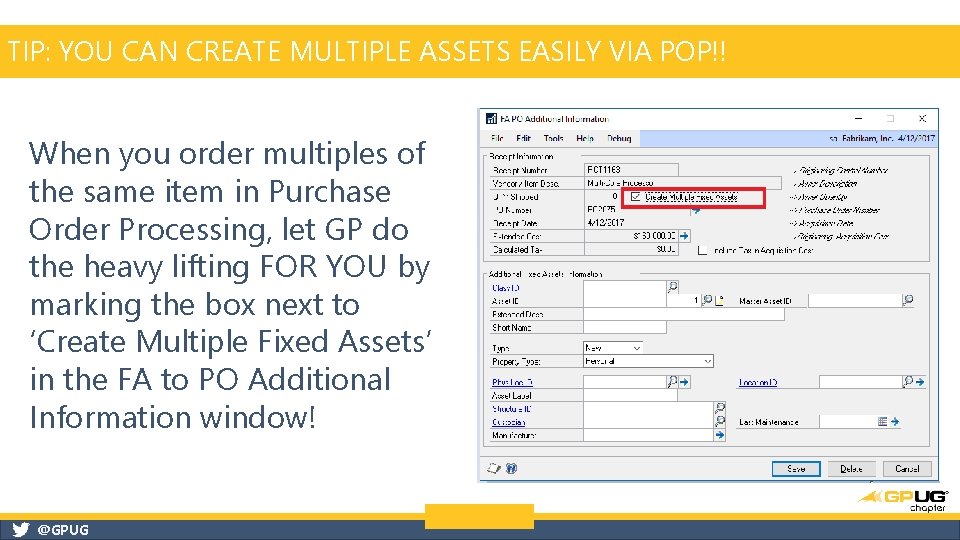 TIP: YOU CAN CREATE MULTIPLE ASSETS EASILY VIA POP!! When you order multiples of TIP: YOU CAN CREATE MULTIPLE ASSETS EASILY VIA POP!! When you order multiples of