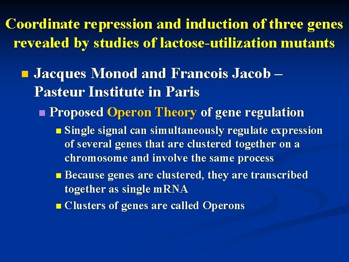 Coordinate repression and induction of three genes revealed by studies of lactose-utilization mutants n