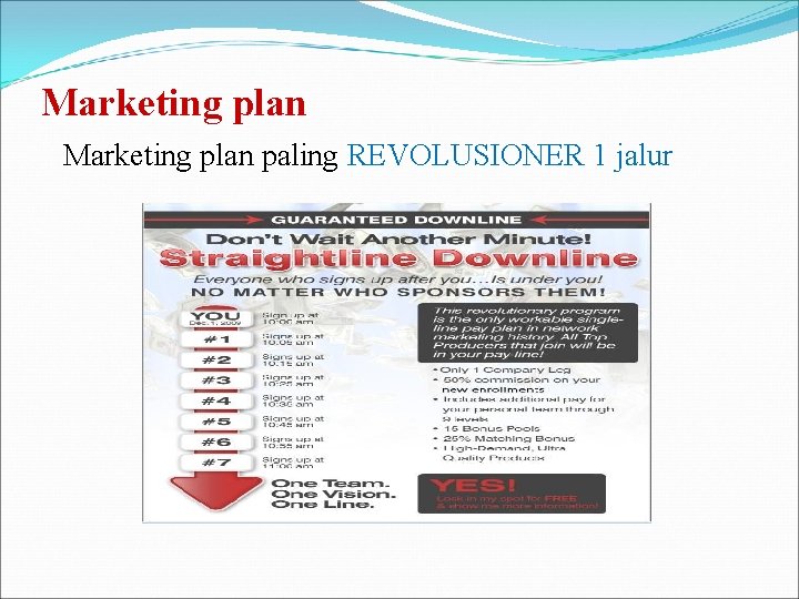 Marketing plan paling REVOLUSIONER 1 jalur 