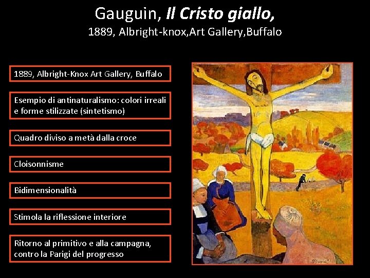 Gauguin, Il Cristo giallo, 1889, Albright-knox, Art Gallery, Buffalo 1889, Albright-Knox Art Gallery, Buffalo
