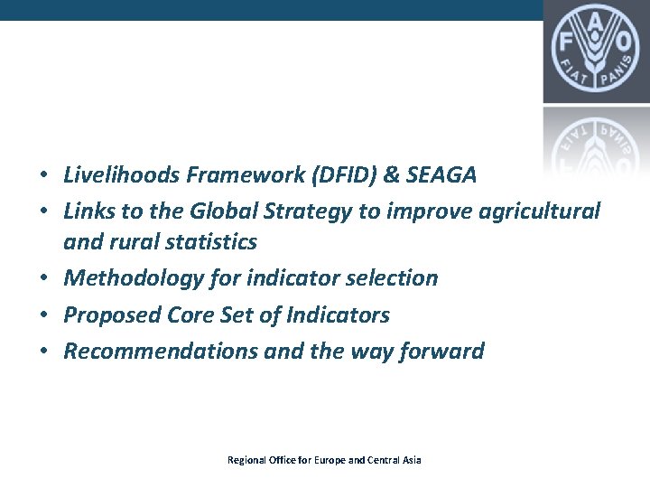 Structure • Livelihoods Framework (DFID) & SEAGA • Links to the Global Strategy to Structure • Livelihoods Framework (DFID) & SEAGA • Links to the Global Strategy to