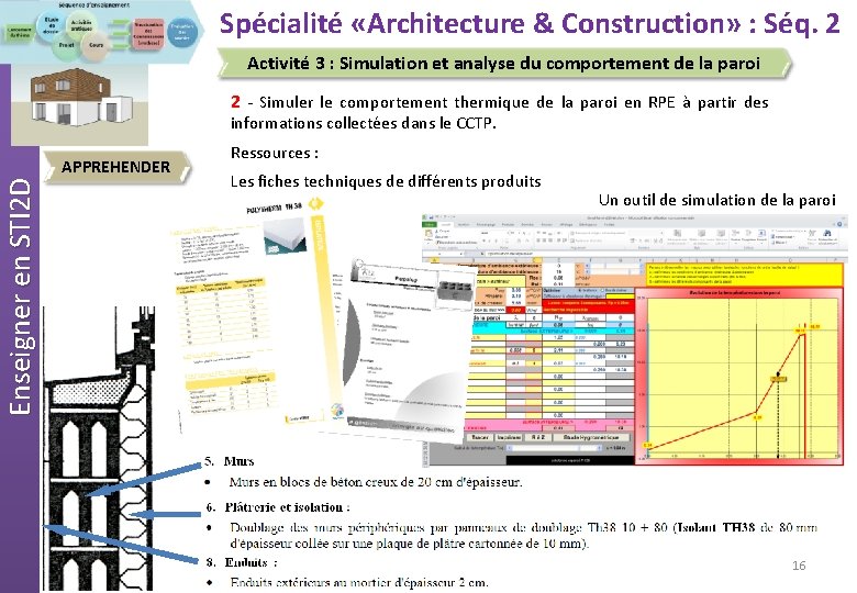 Spécialité «Architecture & Construction» : Séq. 2 Activité 3 : Simulation et analyse du