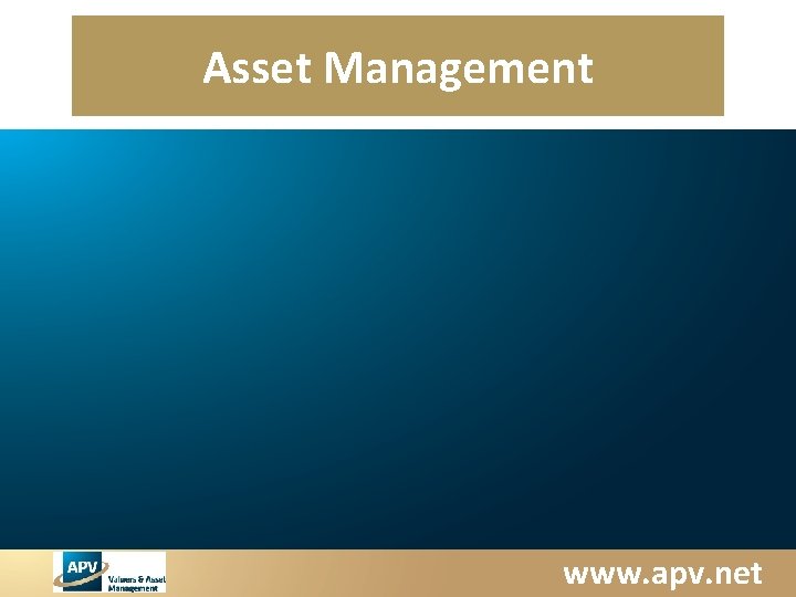 Asset Management www. apv. net 