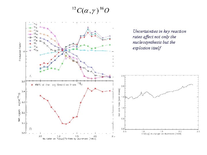 Uncertainties in key reaction rates affect not only the nucleosynthesis but the explosion itself