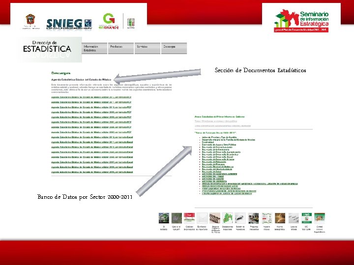 Sección de Documentos Estadísticos Banco de Datos por Sector 2000 -2011 