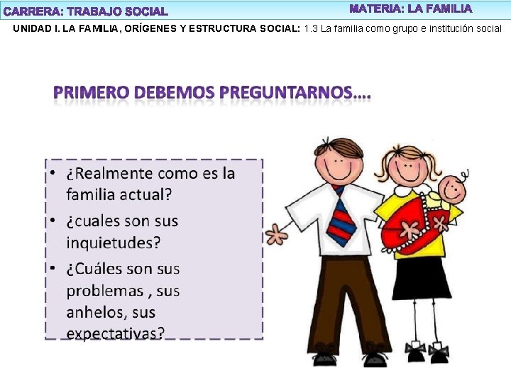 UNIDAD I. LA FAMILIA, ORÍGENES Y ESTRUCTURA SOCIAL: 1. 3 La familia como grupo