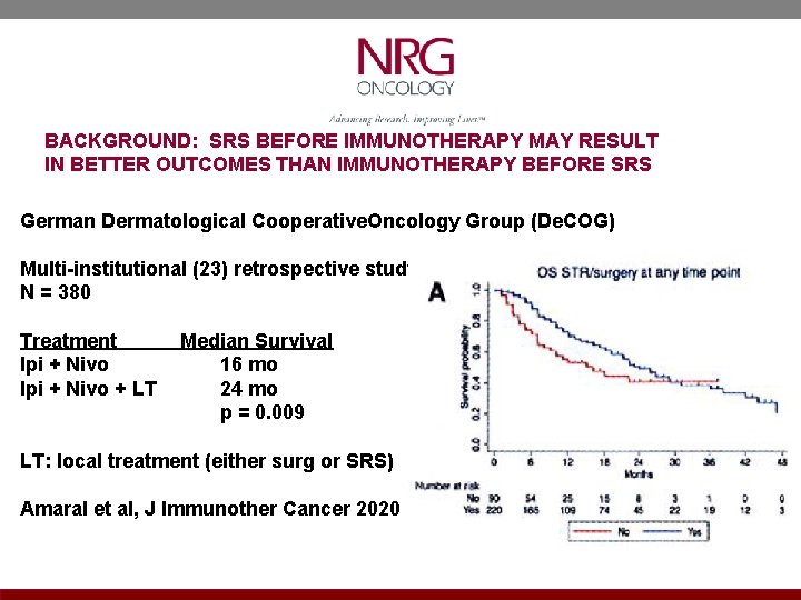 BACKGROUND: SRS BEFORE IMMUNOTHERAPY MAY RESULT IN BETTER OUTCOMES THAN IMMUNOTHERAPY BEFORE SRS German