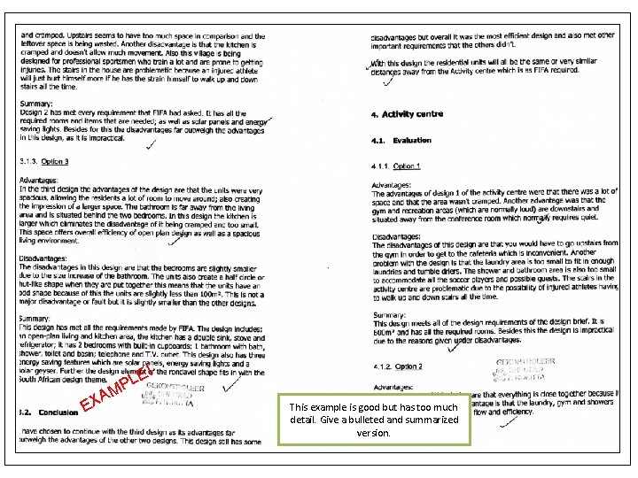 ! AM X E E PL This example is good but has too much ! AM X E E PL This example is good but has too much