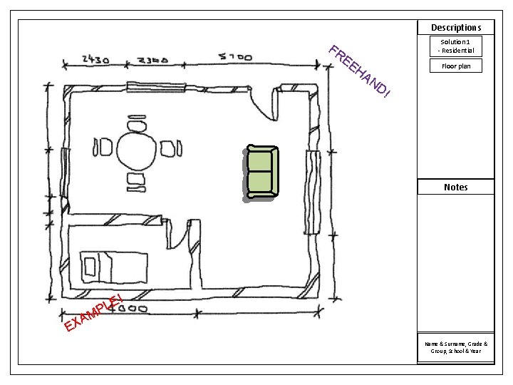 Descriptions Solution 1 - Residential FR EE Floor plan HA ND ! Notes ! Descriptions Solution 1 - Residential FR EE Floor plan HA ND ! Notes !