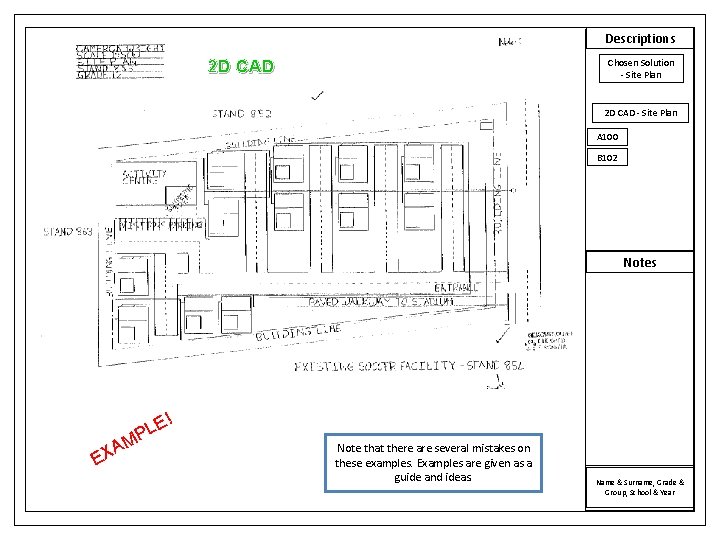Descriptions 2 D CAD Chosen Solution - Site Plan 2 D CAD - Site Descriptions 2 D CAD Chosen Solution - Site Plan 2 D CAD - Site