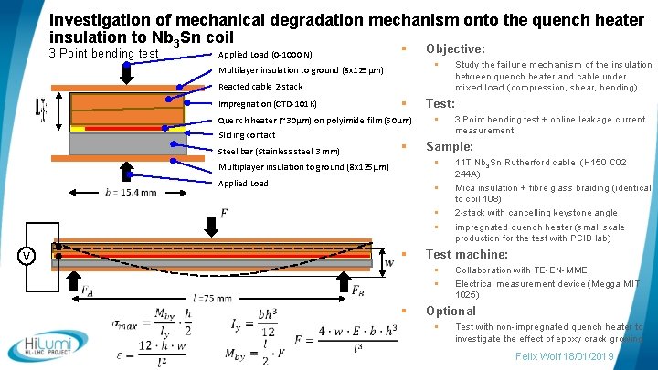 Investigation of mechanical degradation mechanism onto the quench heater insulation to Nb 3 Sn