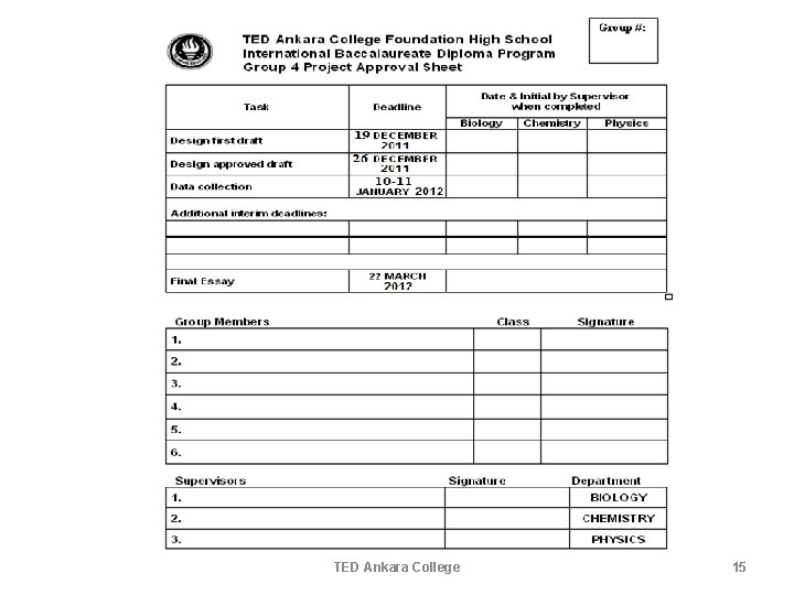TED Ankara College 15 TED Ankara College 15