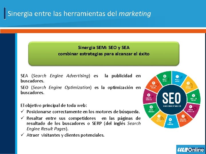 Sinergia entre las herramientas del marketing Sinergia SEM: SEO y SEA combinar estrategias para