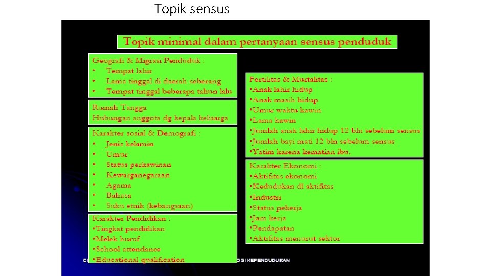 Topik sensus 