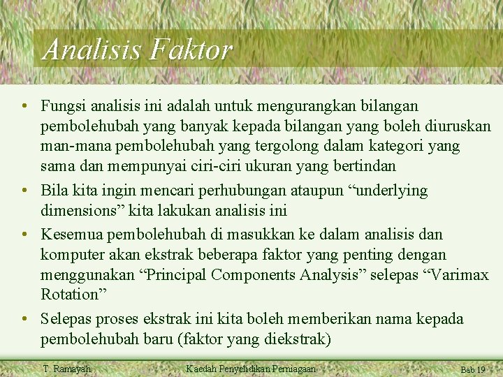 Regresi Berganda Regresi Berganda Melibatkan Penggunaan Lebih Daripada