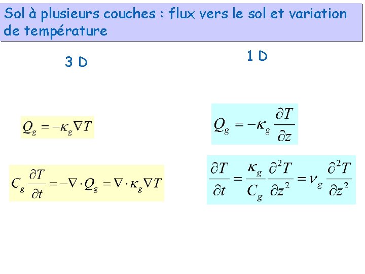 Sol à plusieurs couches : flux vers le sol et variation de température 3