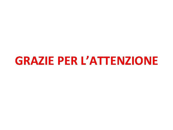 GRAZIE PER L’ATTENZIONE 