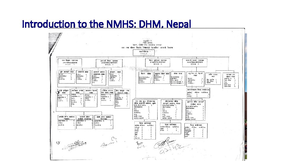 Introduction to the NMHS: DHM, Nepal I. Brief introduction to the Department of Hydrology