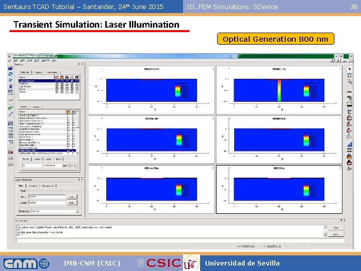 Sentaurs TCAD Tutorial – Santander, 24 th June 2015 III. FEM Simulations: SDevice Transient