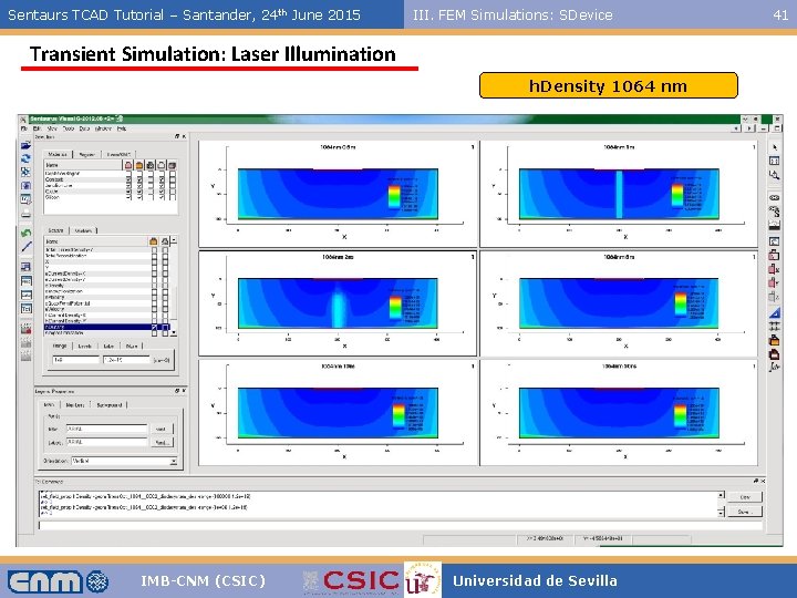 Sentaurs TCAD Tutorial – Santander, 24 th June 2015 III. FEM Simulations: SDevice Transient