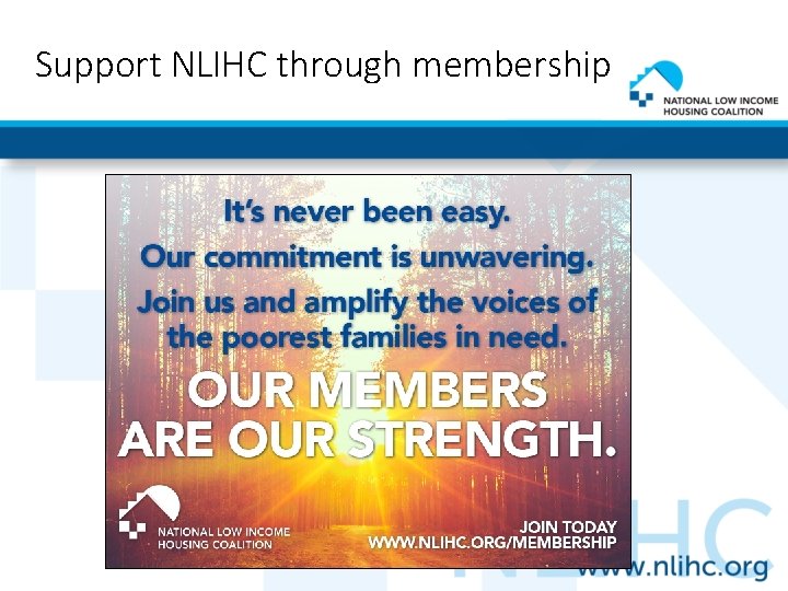 Support NLIHC through membership 