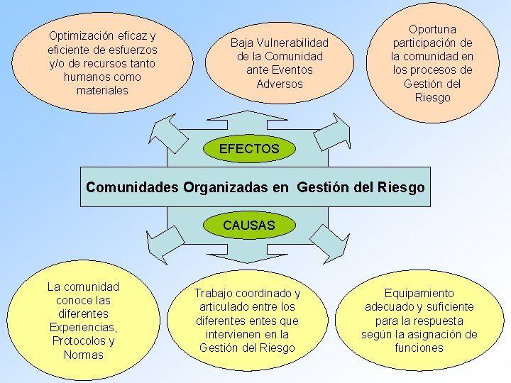 Optimización eficaz y eficiente de esfuerzos y/o de recursos tanto humanos como materiales Baja