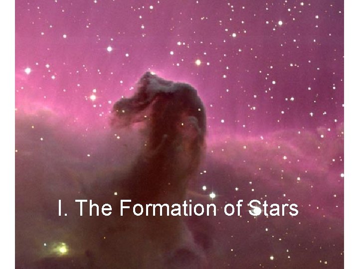 I. The Formation of Stars 