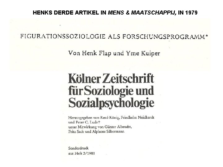 HENKS DERDE ARTIKEL IN MENS & MAATSCHAPPIJ, IN 1979 