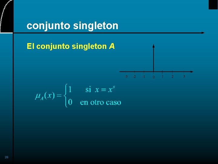 conjunto singleton El conjunto singleton A 26 