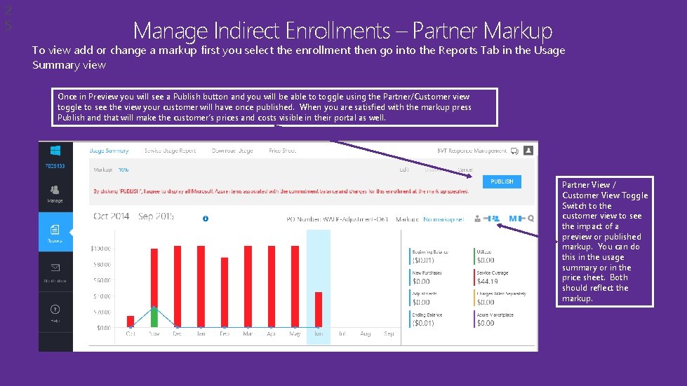 2 5 Manage Indirect Enrollments – Partner Markup To view add or change a 2 5 Manage Indirect Enrollments – Partner Markup To view add or change a