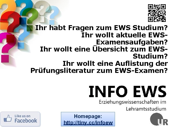 Ihr habt Fragen zum EWS Studium? Ihr wollt aktuelle EWSExamensaufgaben? Ihr wollt eine Übersicht