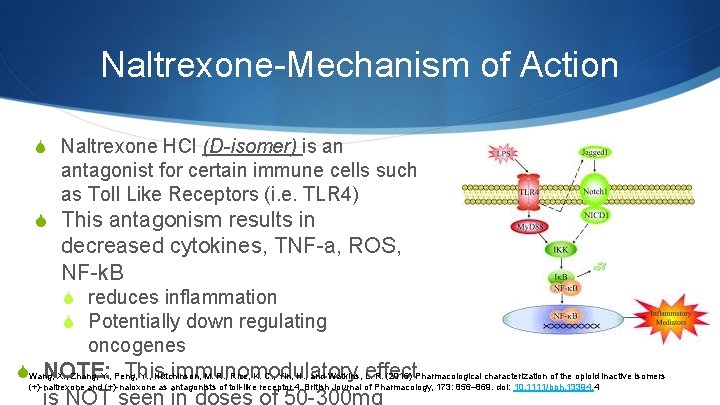 Naltrexone-Mechanism of Action S Naltrexone HCl (D-isomer) is an antagonist for certain immune cells