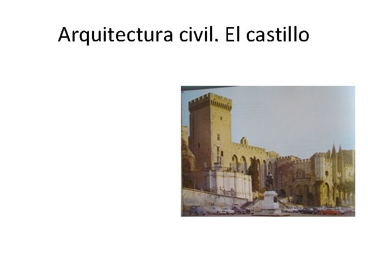Arquitectura civil. El castillo 
