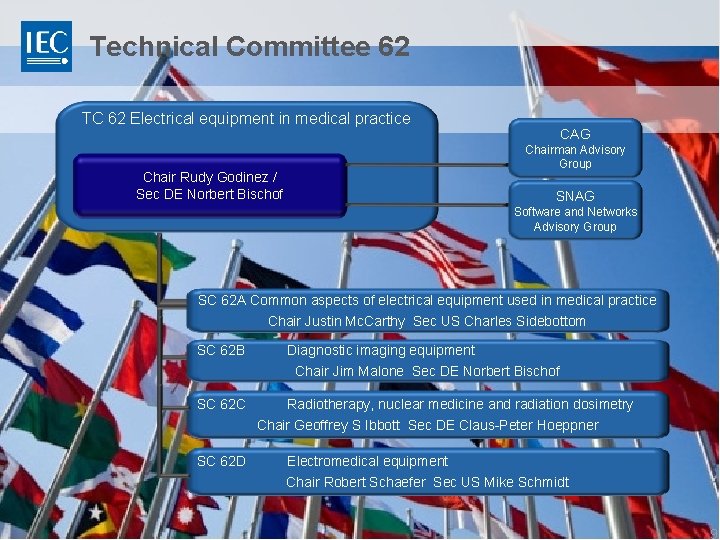 Technical Committee 62 TC 62 Electrical equipment in medical practice CAG Chairman Advisory Group