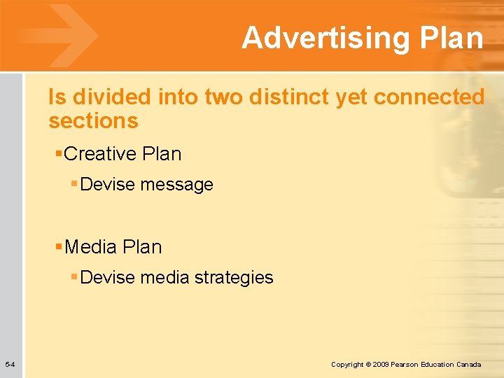 Advertising Plan Is divided into two distinct yet connected sections §Creative Plan § Devise