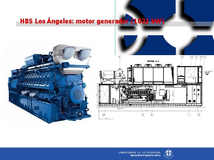 HBS Los Ángeles: motor generador (1021 k. W) 