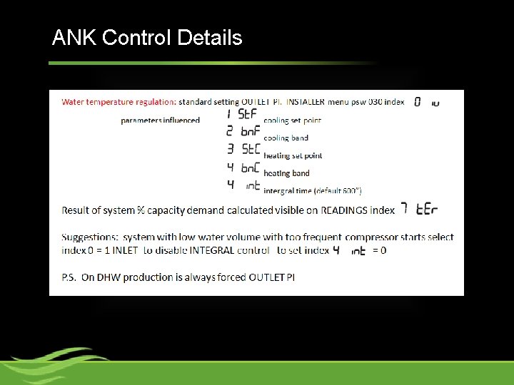 ANK Control Details 