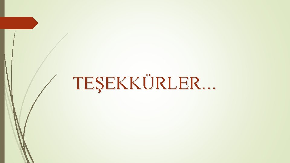 TEŞEKKÜRLER… 