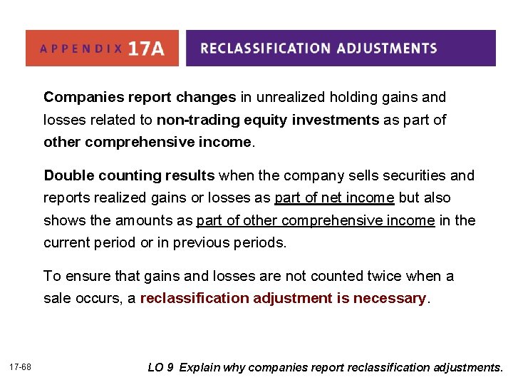 Companies report changes in unrealized holding gains and losses related to non-trading equity investments