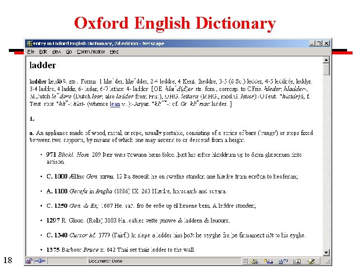 Oxford English Dictionary 18 